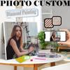 Фото на заказ Diy Персонализированная фотография на заказ Алмазная картина 5d Ручная работа Полный круглый бриллиант инкрустация Семейное фото Искусство Дом D