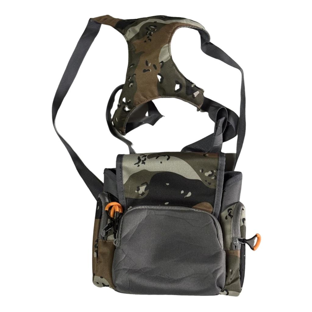 Binocular Harness Chest Pack Practical Multipurpose with Rain Cover Bino Bag Carrier Pack Multi Pocket Storage Bag