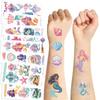 New Cartoon Mermaid Series Glitter Pink Tattoo Stickers Waterproof Party Gift Funny Face Stickers