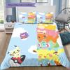 Pokemon Artworks Bedding Set, 1 Duvet Cover & 2 Pillowcases, Cozy Home Use, Great Gift for Pokémon Fans