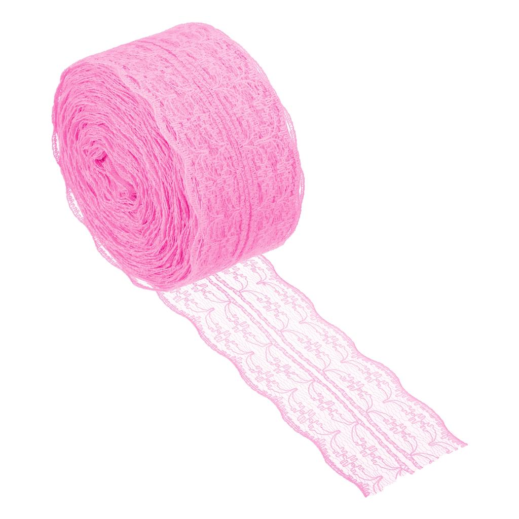 Lace Trim Ribbon Non-stretch Lace Sewing Roll Gift Package Floral Wrapping for Party Home Decor Dress Craft 1.8 Inch x 25 Yards