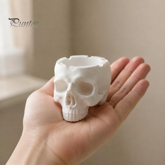 Уникальный контейнер для хранения, 3D-печатный горшок-череп, Маленький горшок для кактуса, Хэллоуин, Готический темный стиль, Настольный аксессуар, Держатель для ручек в виде головы, Органайзер