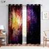 Космические шторы Звездное небо Млечный путь Метеор Звездное небо Закат Мечтательные Красочные Шторы для спальни Гостиной Детской комнаты 2 шт.