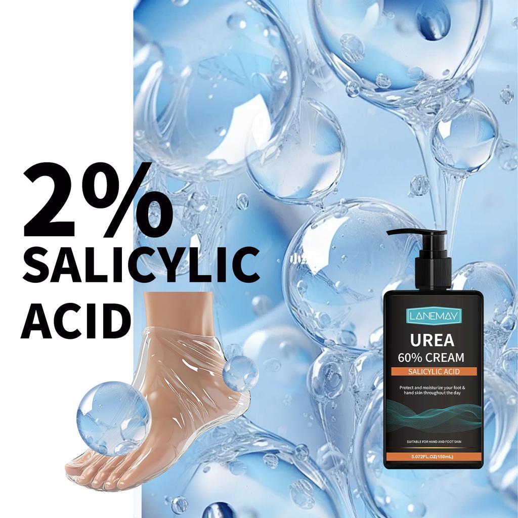 Крем с молочной кислотой 60% и салициловой кислотой - Сильное увлажнение для сухой, шероховатой кожи - Глубокое восстановление трещин, быстро впитывающийся крем