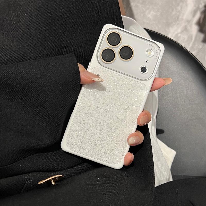 Чехол со стеклом и блестками для iPhone 17 Pro Max: Защита от падения, Точная посадка, Квадратный дизайн