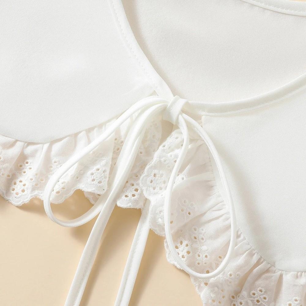 Elegant Detachable Collar Sweet Ruffled Shawl Fashion Blouse Shoulders Fake Collar All Matching