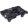 TRUSCO Flat Dolly, Lightweight, Route Van Mesh Type, 515 X 385, Load: 100kg, Connectable and Stackable, All 4 Wheels Flexible, Black MPK-500J-BK
