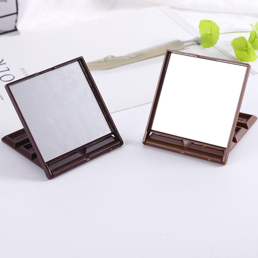 Chocolate Shaped Chocolate Mirror Folding Makeup Mirror Creativity Beauty Mirror Home