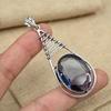 Iolite Gemstone 925 Sterling Silver Handmade Design Oval Shaped Jewelry Pendant For Her