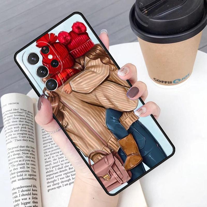 Семья Мама Девочка Женщины чехол для телефона Обложка Для Samsung Galaxy S24 S25 Ultra S21 S22 Ultra S10E Note 10 Plus Note 20 FE S23