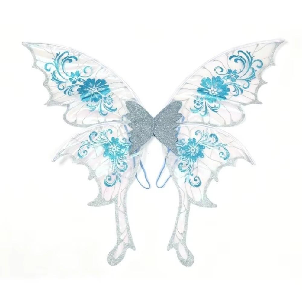 Sparkling Organza Butterfly Wings Floral Embroidered Cosplay Wings Fairy Wings  Halloween Party