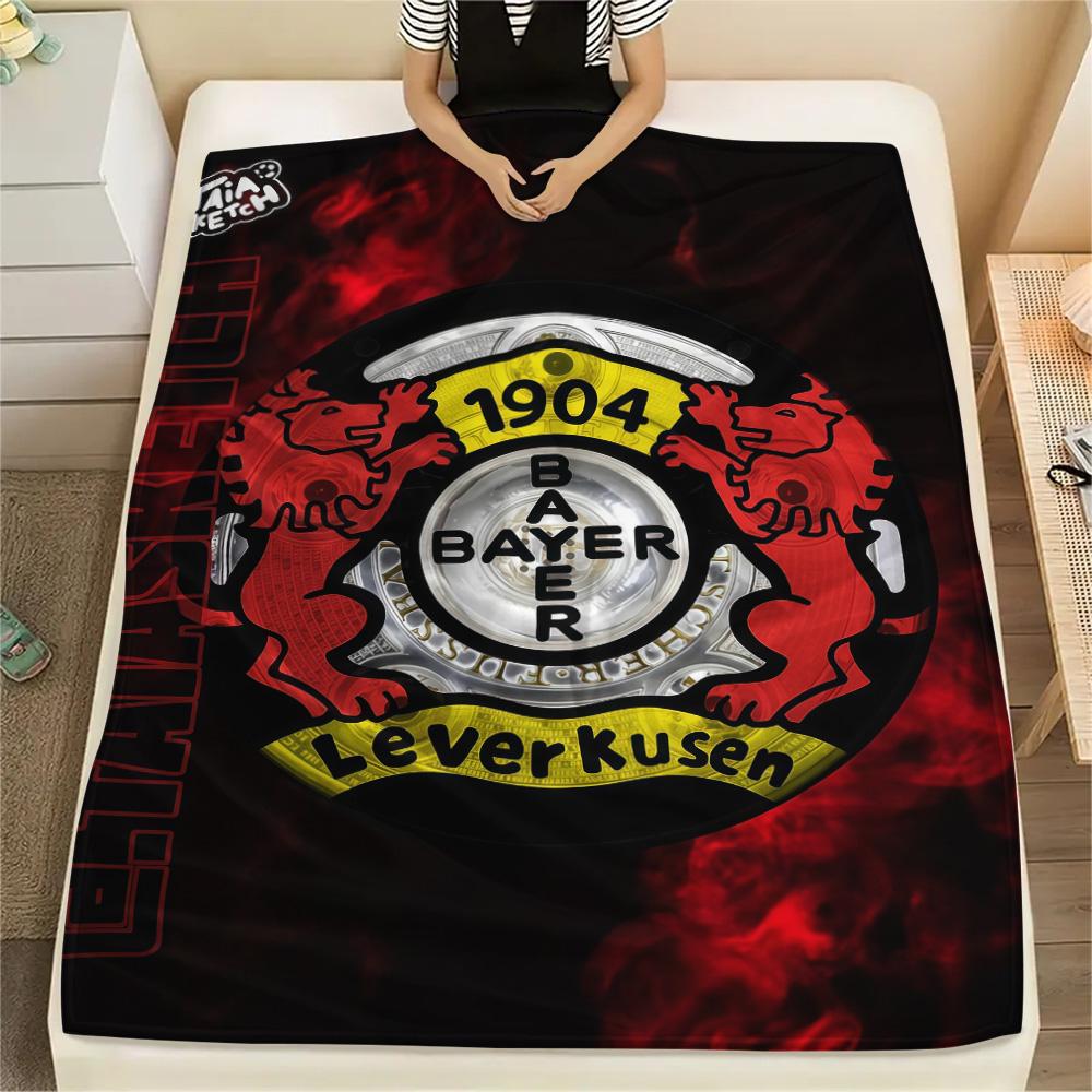 Bayer 04 Leverkusen logo Print FlAannel Blanket, High quality Comfortable for All Seasons, Home Decor, Warmth and Comfort