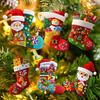 Cartoon Christmas Socks Acrylic Flat Car Hanging Ornament Xmas Tree Stocking Hanger Merry Christmas Decor Happy New Year 2026
