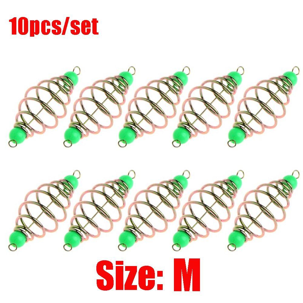 10 Pcs/Set New Style Explosion Olive Fishing Bait Hanging Tackle Stainless Steel Feeder Spring Lure