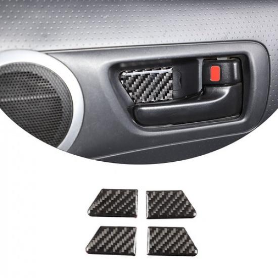 Carbon Fiber Interior Door Handle Bowl Cover Trim For Toyota Tacoma 2011-2015