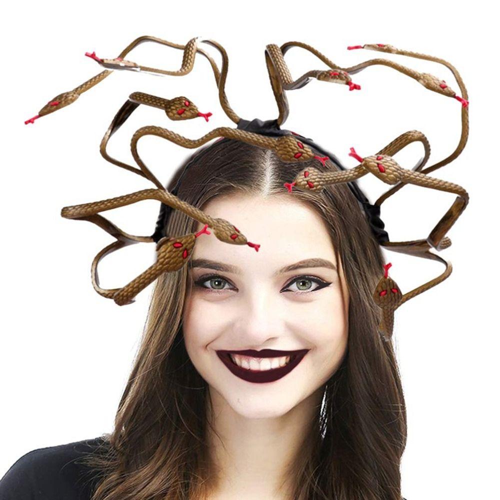 hairband Snake Halloween Headband PVC Halloween Party Decorations Masquerade Party Headpiece Men