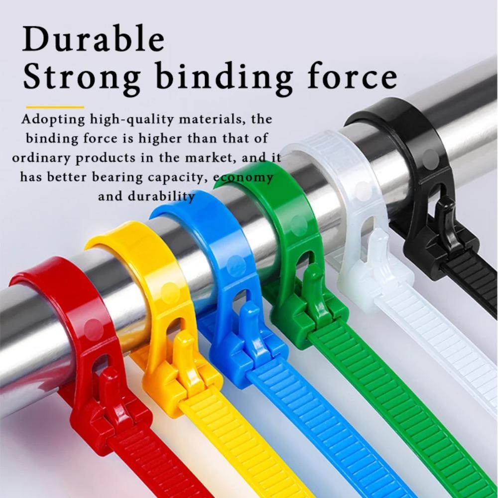 50pcs Loose Slipknot Cable Zip Tie 5*200 Nylon Cable Tie Quality Detachable Bundle