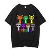 Sprunki Футболка Мужская Мода Повседневная Мультяшная Футболки Incredibox Свободный Круглый Вырез Короткий Рукав Высококачественный Хлопок Футболки