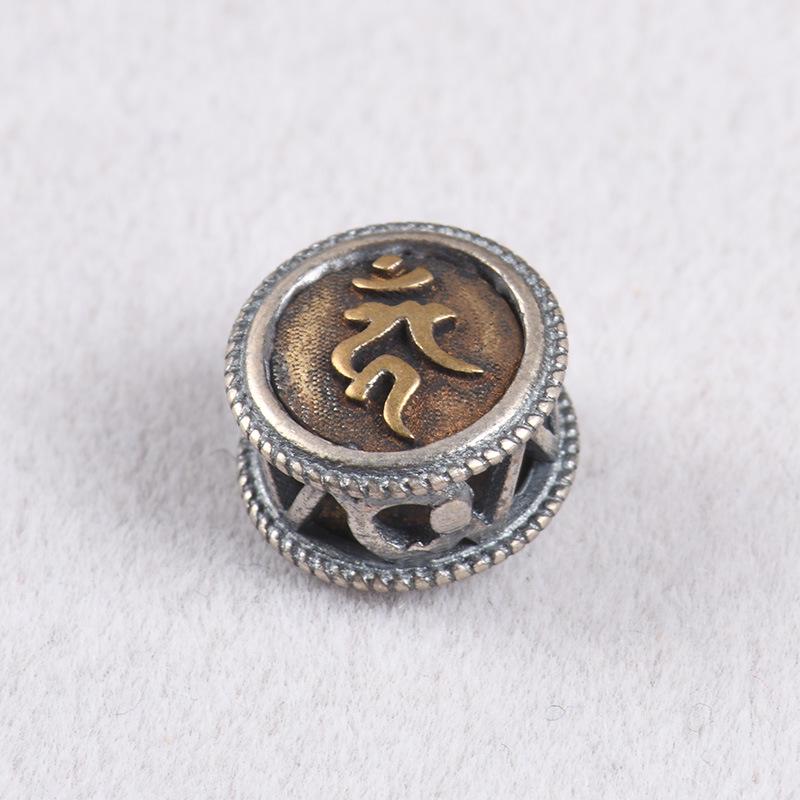 Браслет из стерлингового серебра 925 пробы с божествами-хранителями, бусинами с мантрами и подвесками со знаками зодиака