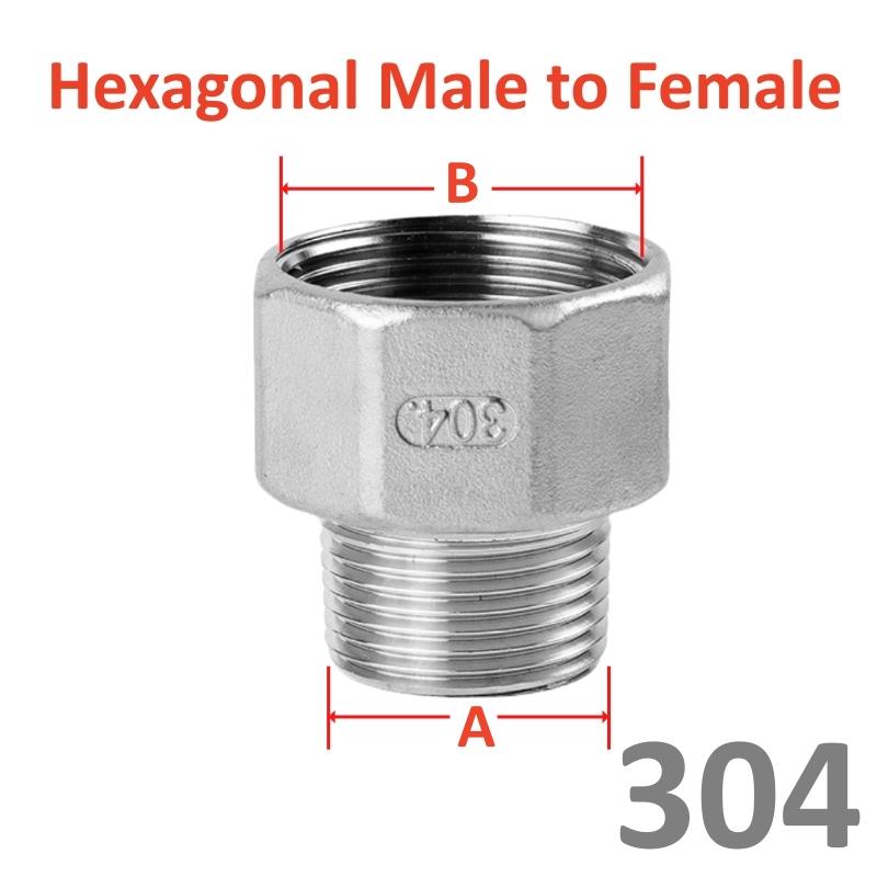 Сантехнический фитинг 3/4" 1" 2" 3" 4" Редукция Нержавеющая сталь 304 Наружная Внутренняя резьба Редуктор Британский адаптер для водопроводной трубы
