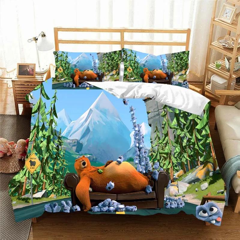 3D G-Grizzy And The Lemmings Bedding Set Duvet Cover Comforter Bed Single Twin Full Queen Youth Kids Girl Boys Gift Bed Sheets