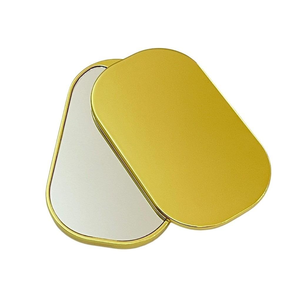 Metal Frame Portable Mirror Mini Pocket Rotating Mirror Heart Shape Makeup Mirror Travel Use