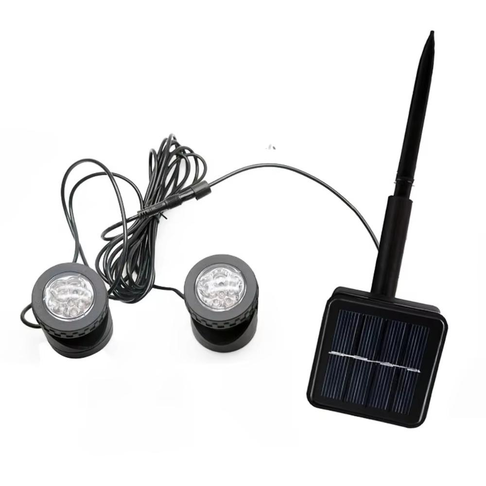 Dual Waterproof Solar Pond Spotlights Auto On/Off Solar Spot Light Solar Lights  Lawn Lighting