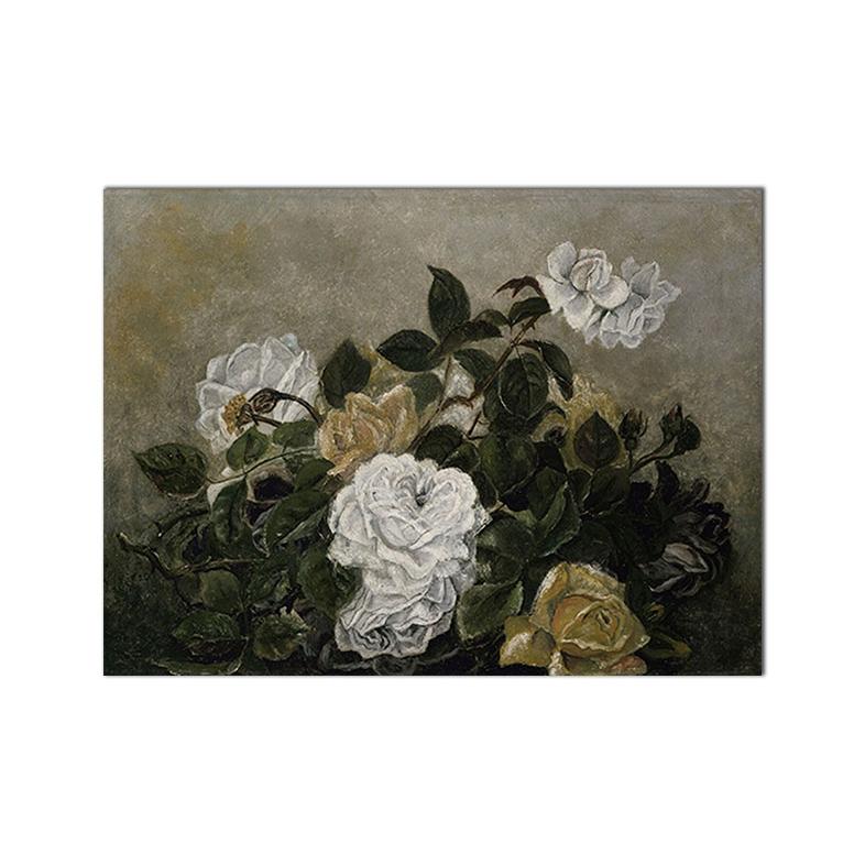 Vintage Poster Country Landscape Oil Painting On Canvas Art Prints Flower Plant Wall Decorative Pictures for Living Room Bedroom