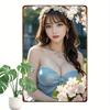 Металлическая табличка Девушка Аниме 8x12 дюймов Винтажное настенное искусство, Декор для дома, гаража, мужской пещеры, Подарок для поклонников аниме, Хэллоуин, Рождество