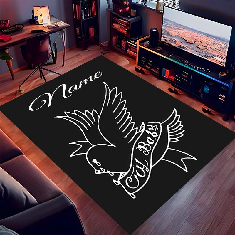 Custom personalization Lil Peep Print Area Rug - Soft, Washable Non-Slip Indoor Mat,Living Room,Home&Office Decorative Rug