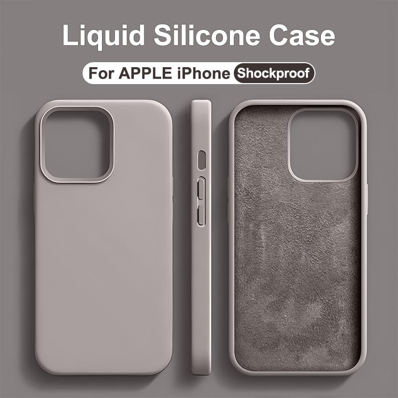 Liquid Silicone Phone Case For APPLE iPhone 16 11 13 12 14 15 Pro Max Cases iPhone 16 Pro Max Shockproof Protective Cover