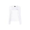 Polo SS23 Solid Color Embroidered Cable Knit Sweater Women Sweater White 211891640-001