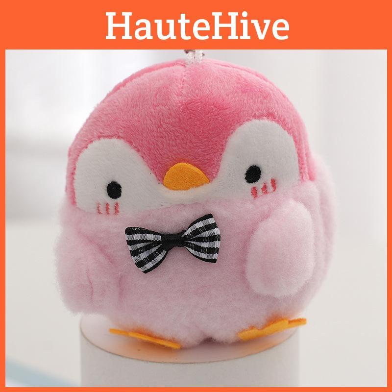 Cute Crystal Super Soft Penguin Plush Keychain Doll For Fashion Bags