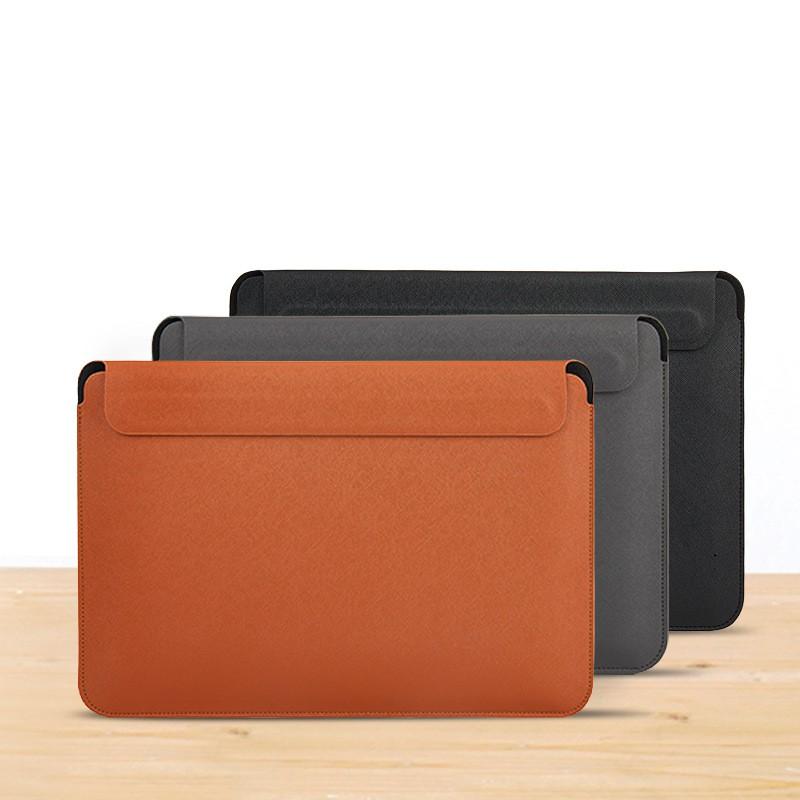 Ultra Slim Laptop Sleeve MacBook 15.4 Inch PU Leather Case Compatible With 13 14 16 Laptops IPad 12.9 Tablet