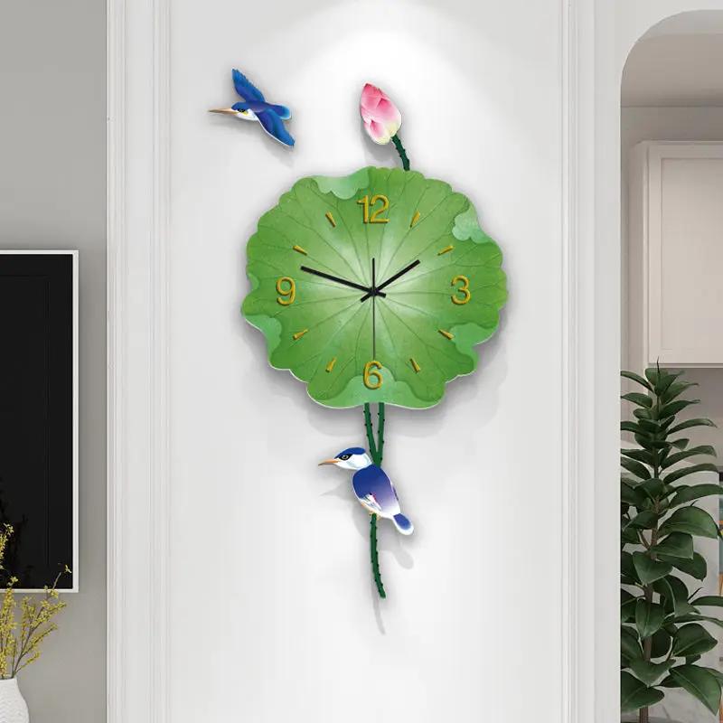 Китайские часы настенные часы гостиная креативные тихие часы светлая роскошь современные простые настенные украшения стол дом