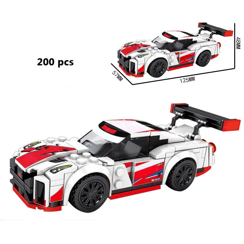City Vehicles Speed Sports Racing Technical Car Model Building Blocks Super Racers Figures Moc Construction Toys