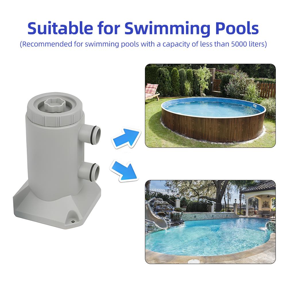 Насос-фильтр с картриджем для наземных бассейнов 55 Вт 250 л/ч Низкий уровень шума Улучшенная циркуляция и фильтрация Насос-фильтр для воды с картриджем