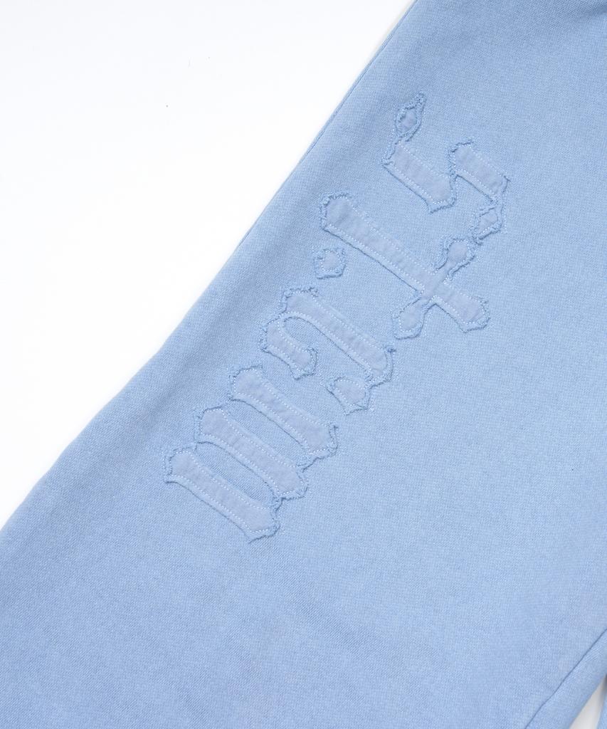 STIGMA Applique Stgm Pigment Washed Wide Jogger Pants Sky Blue