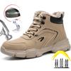 Fashion High Top Men's Safety Shoes Steel Toe Sneakers Puncture Proof Work Safety Boots Man Winter Working Footwear Light Industrial New