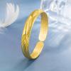 Gold Leaf Bracelet Yellow Gold Bracelet Leaf Texture Texture Light Luxury Classical Fashion Temperament Jewelry Women