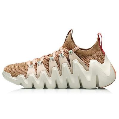 Li Ning Huanci Удобные повседневные кроссовки с низким верхом для бега Женские кроссовки Deer-Brown ARKR008-3