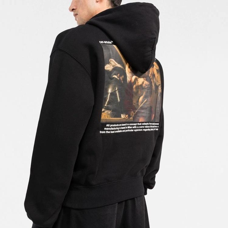 Off-White Caravaggio Crowning Over-Print Hoodie Men's OMBB037C99FLE0071001