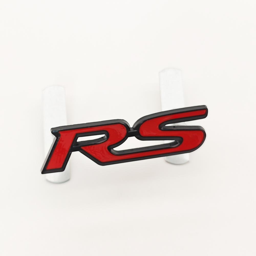 3D Metal Car Sticker RS Logo Badge Rear Trunk Fender Front Grill Emblem For Honda FIT Jazz Civic HRV Jade City CRV Acceessories
