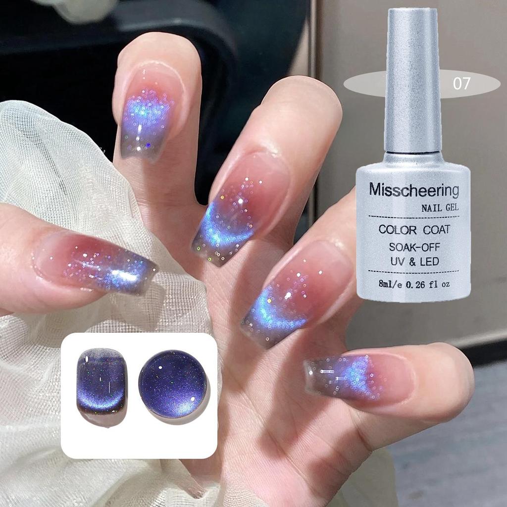 8 мл кошачий глаз магнитный лак для ногтей лазерный магнит синий кристалл УФ-светодиодный лак для ногтей для арт-дизайна маникюра