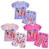Kids Children Girls Anime Movie POP Singer Super Star Print Casual Short Sleeves T-shirt Shorts Clothes Set