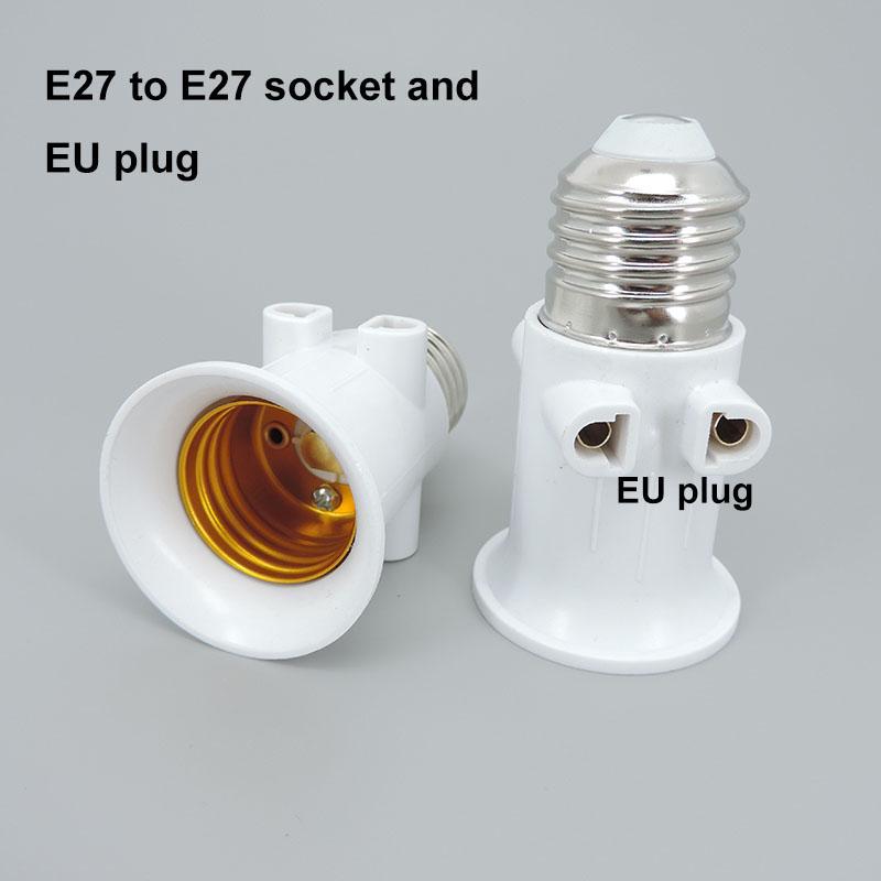 AC E26 E27 to GU24 E27 US EU power Plug Screw Lamp Holder Light Base Socket AC Adapter Converter electric connector