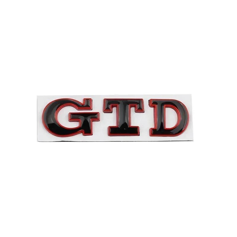 AABIP1 3D Metal Letters GTD Logo Car Rear Trunk Boot Emblem Badge Sticker Decals for Volkswagen VW Golf 7 6 5 4 MK2 MK4 MK5 MK6 MK7