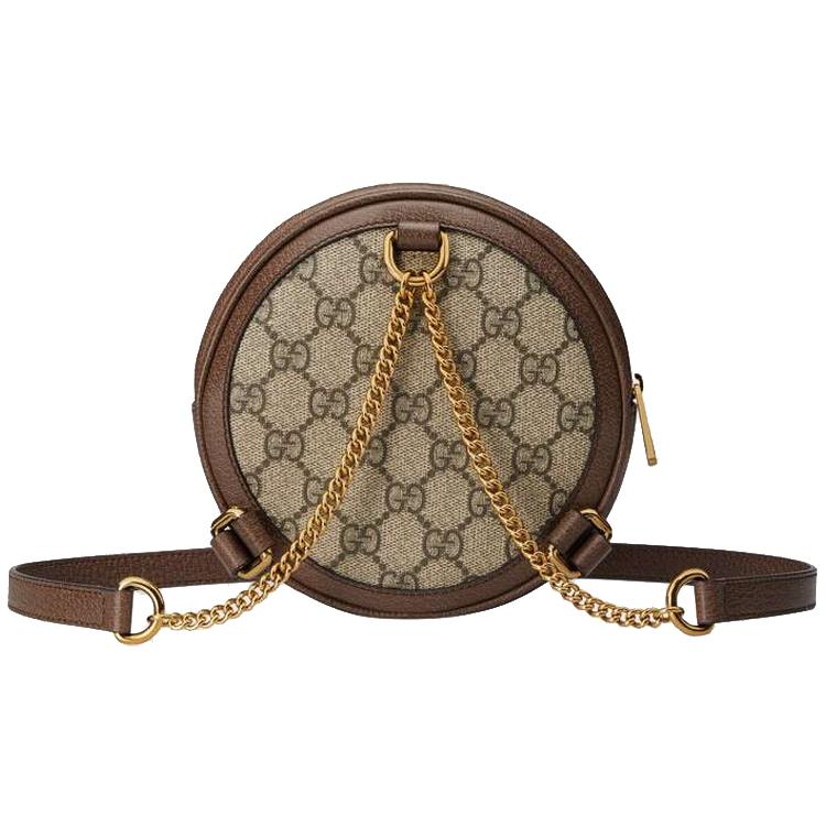 GUCCI Ophidia GG Monogram Mini Round Backpack Female Brown (Unisex) Backpacks 598661 96IWG 8745