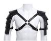 Men's Faux Leather Adjustable Shoulder Strap Corset Bodysuit SY-38