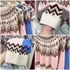 Vintage Crew Neck Jacquard Lazy Wind Bottom Top Women's Winter Fair Island Sweater Age Reducing Thickened Knitted Sweater